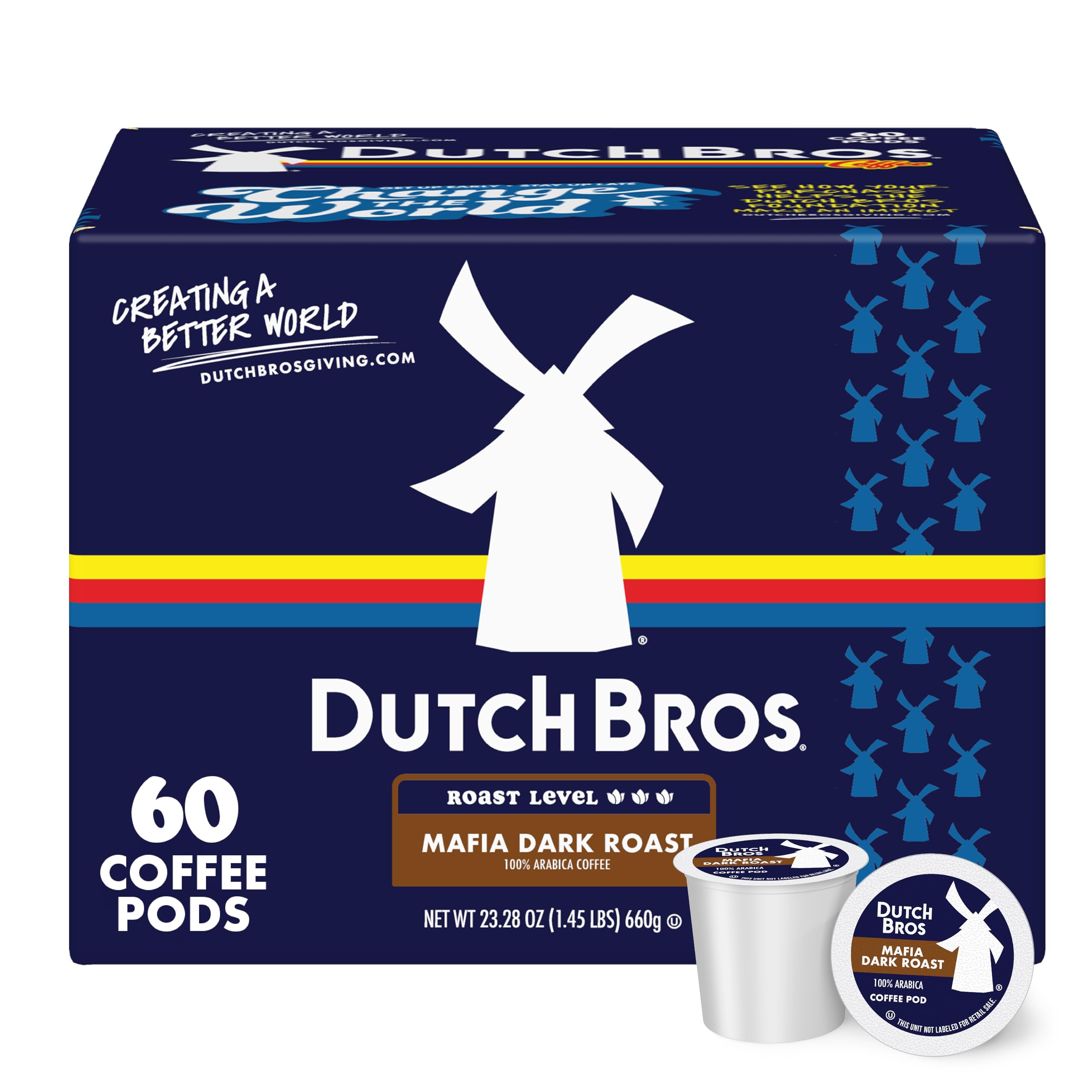 Dutch Bros Mafia front packaging showing bold branding and pod count benefit