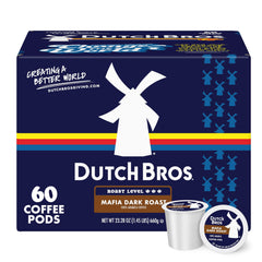 Dutch Bros Mafia front packaging showing bold branding and pod count benefit