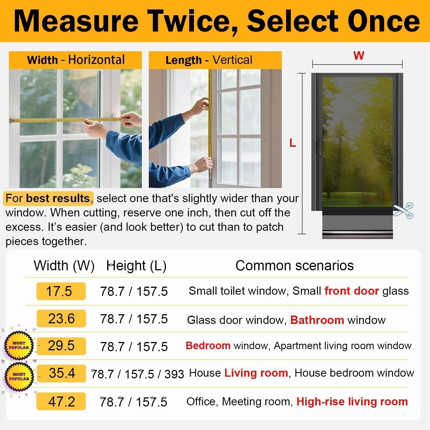 Dwersty size and scale against standard window to show 23.6x78.74 dimensions
