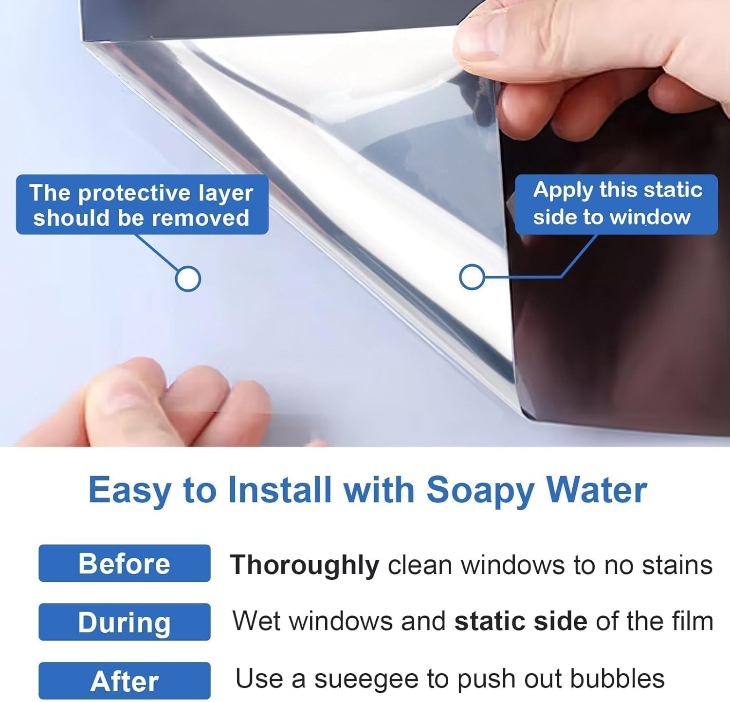 Dwersty included tools inside tube ready for easy, no-mess installation
