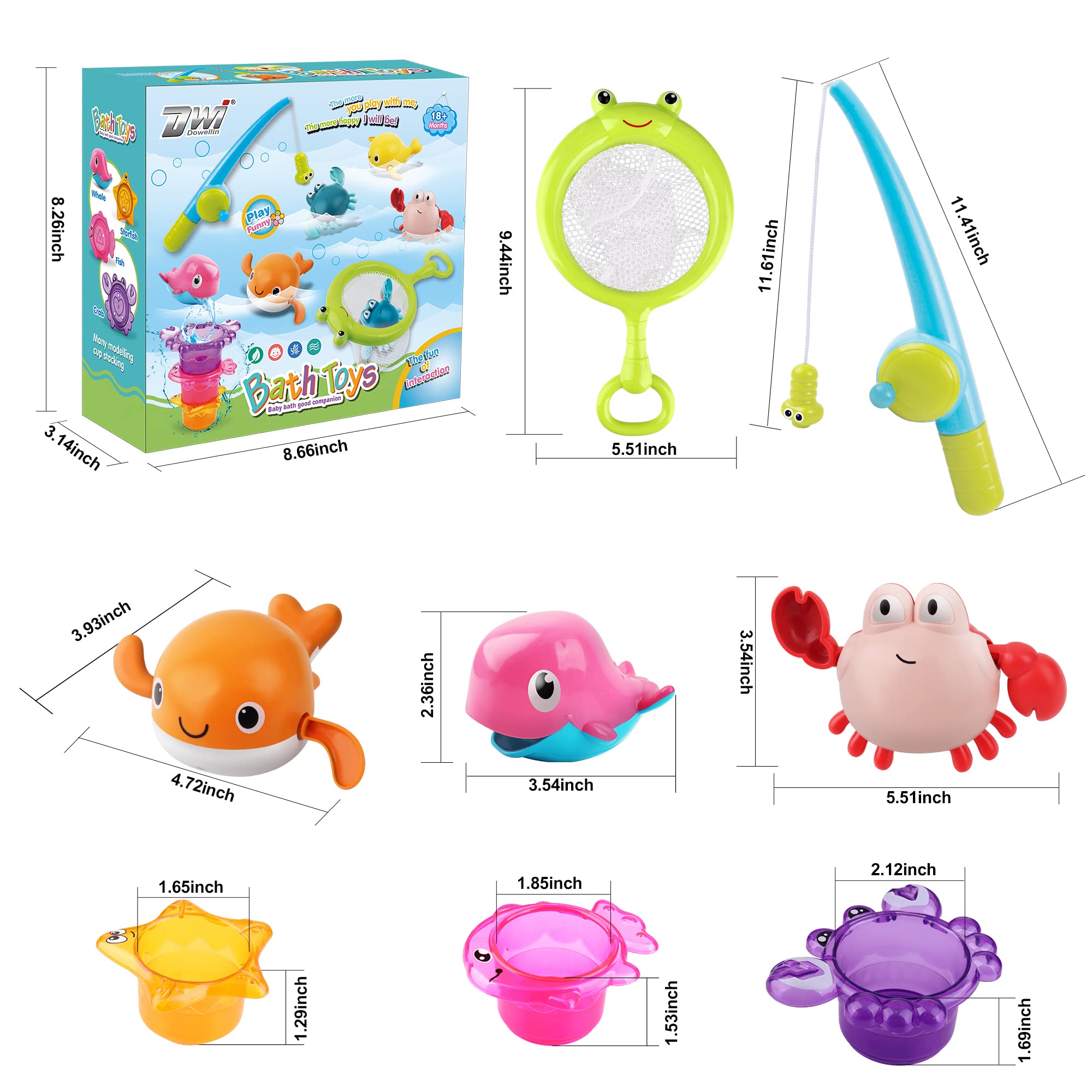 Dwi Dowellin toys floating in bathtub demonstrating active play