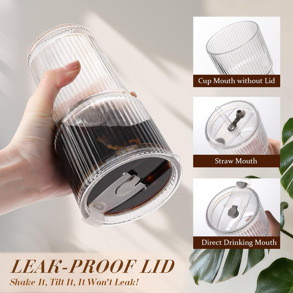 DWTS DANWEITESI clear glass straw close-up highlighting reusable design