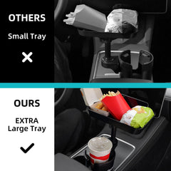 DYLEN next to tall water bottle showing cup holder fits large drinks