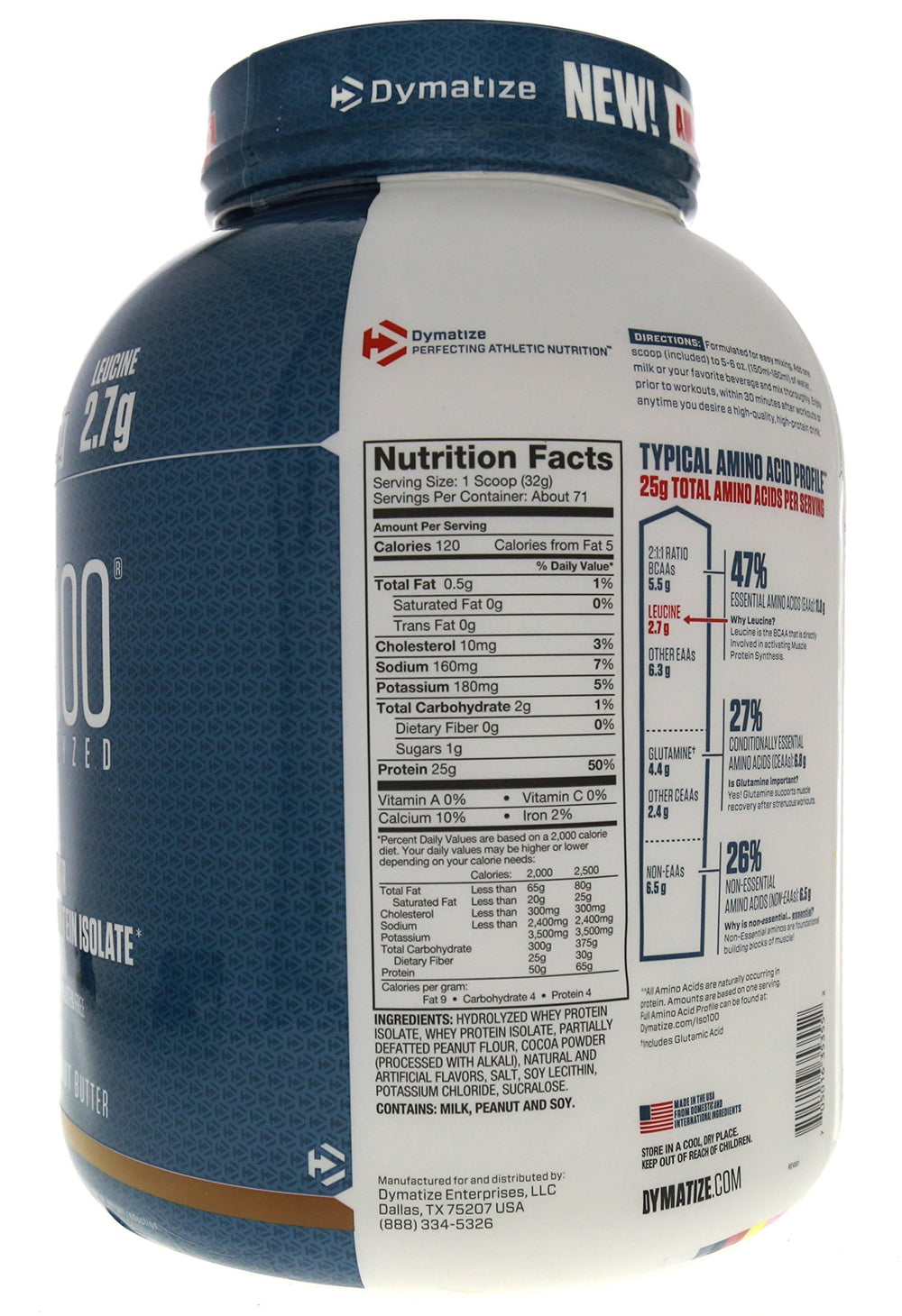 Ingredients arrangement showing Dymatize ISO100 protein purity focus