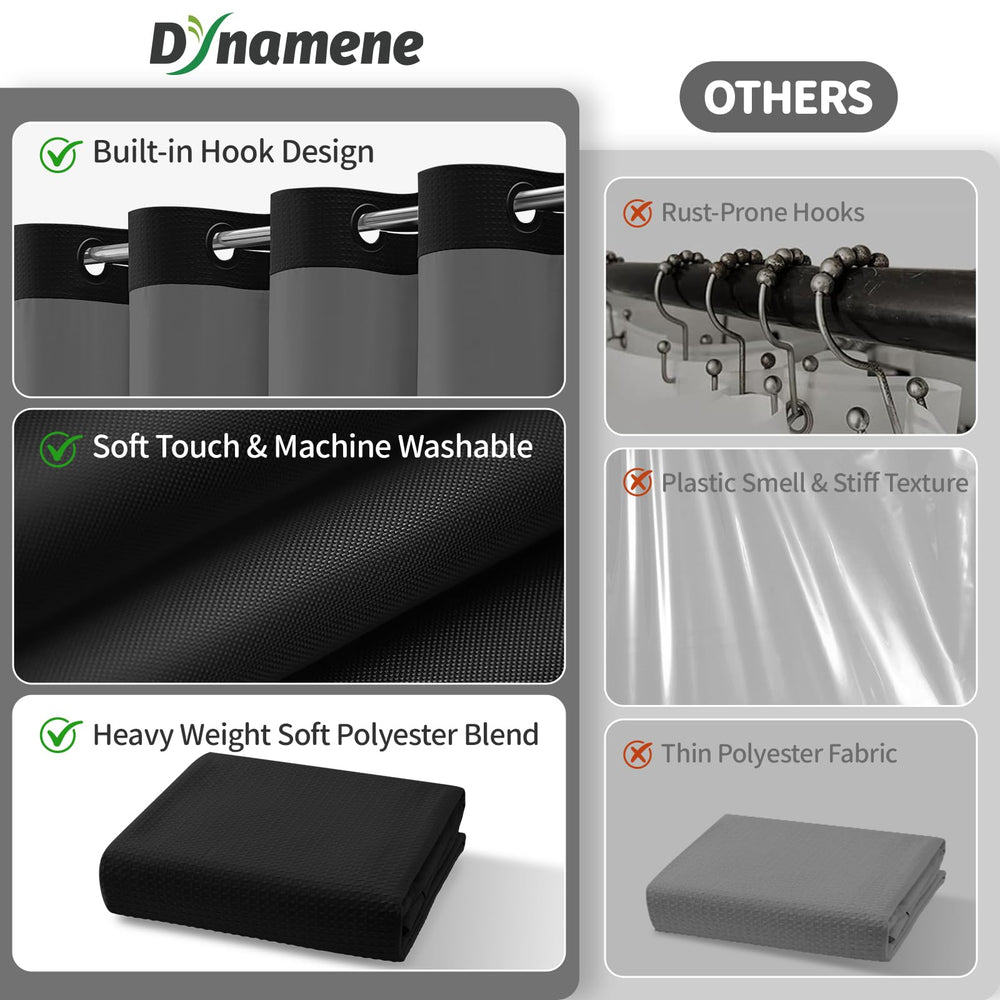 Dynamene magnets on tub corner securing liner and preventing splashes