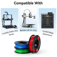Dynta color set arrangement displaying six vivid 250g spools for quick color swaps