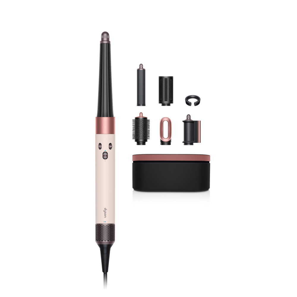 Dyson Airwrap i.d. front view showing tool and dock for sleek styling convenience