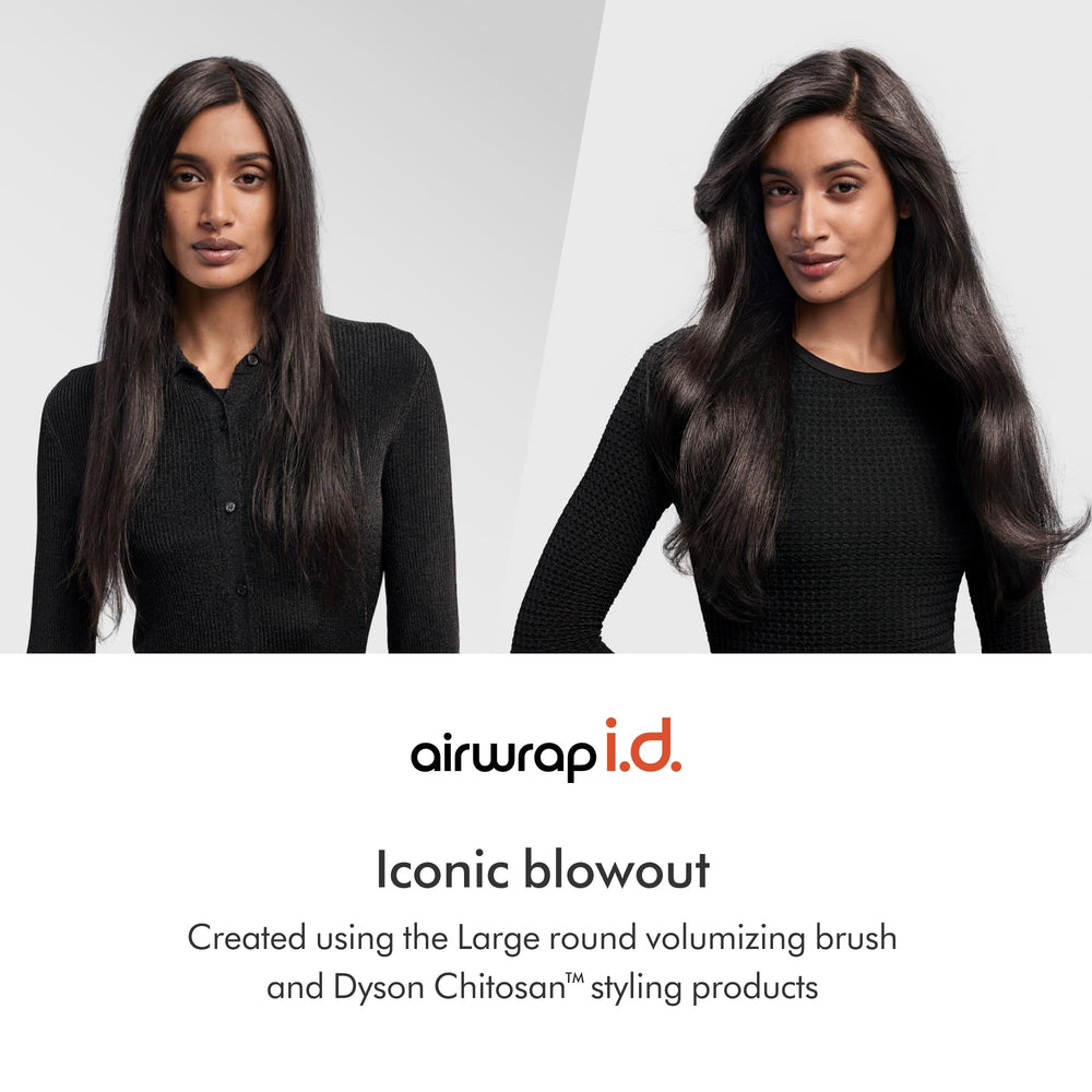 Dyson Airwrap i.d. cold shot in action locking curls with cooler air for hold