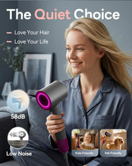 DZDVO with magnetic diffuser attached enhancing natural curls and volume
