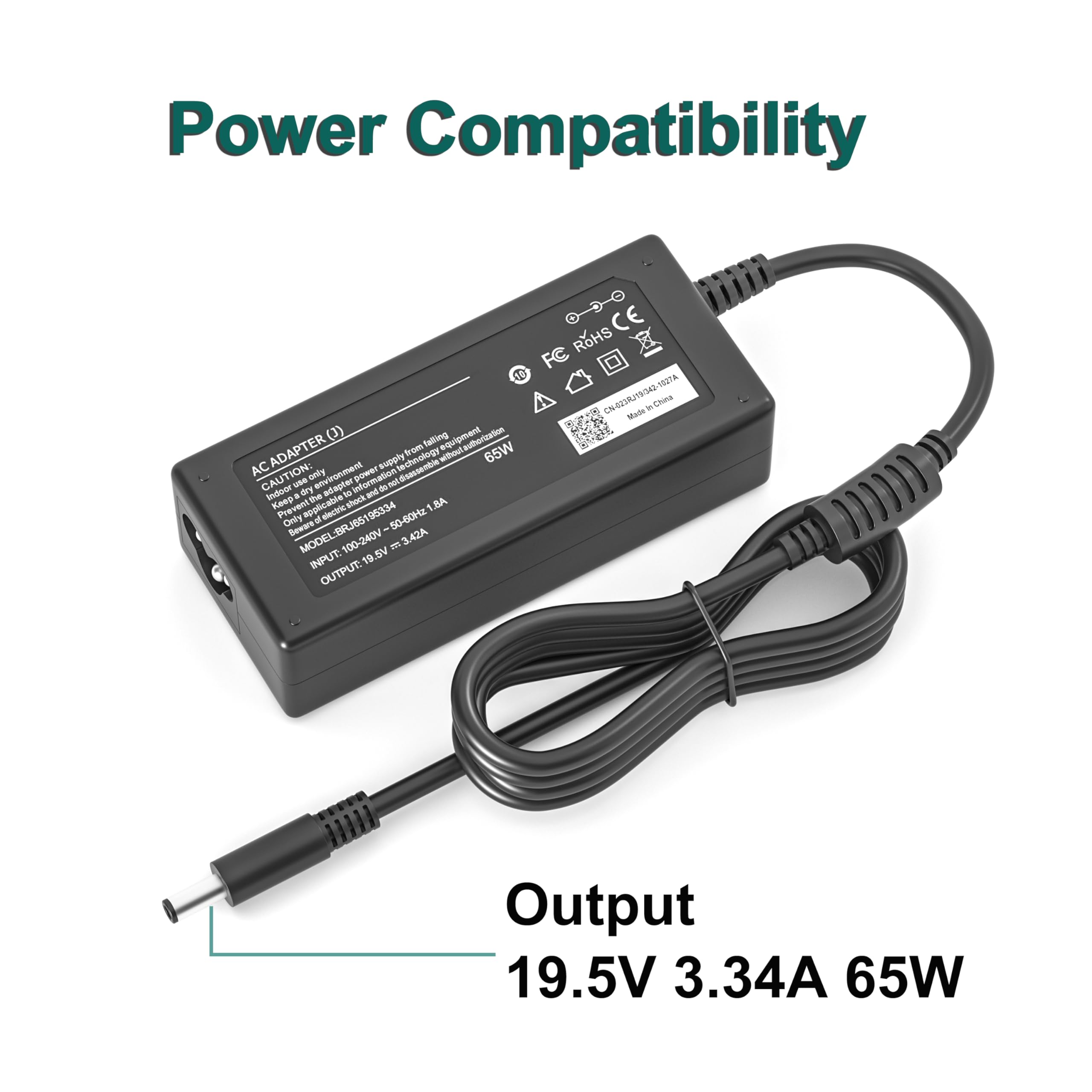 E ERSY long power cord and AC plug for flexible placement benefit