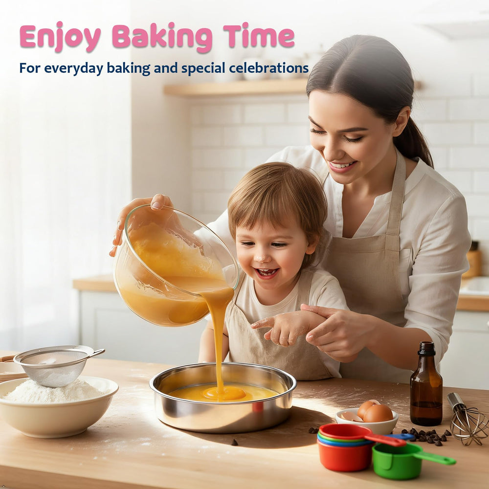 E-far pans in oven baking a cake demonstrating even heat distribution benefit