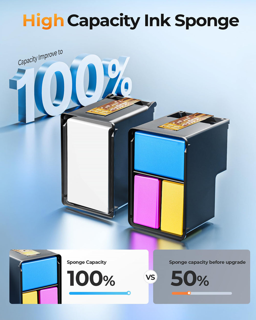 E-Z Ink box contents with user guide illustrating quick setup and included paperwork