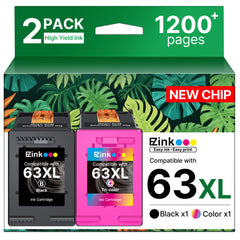 E-Z Ink front packaging showing 63XL combo pack and clear branding for easy choice
