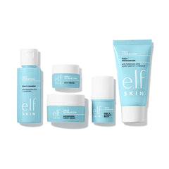 e.l.f. prep and hydrate balm stick in hand demonstrating quick hydration and makeup prepping benefit