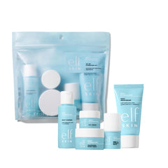 e.l.f. Jet Set Hydration Kit front packaging showing all five travel-sized products and travel benefit