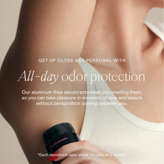 Each & Every deodorant stick texture close-up highlighting smooth glide