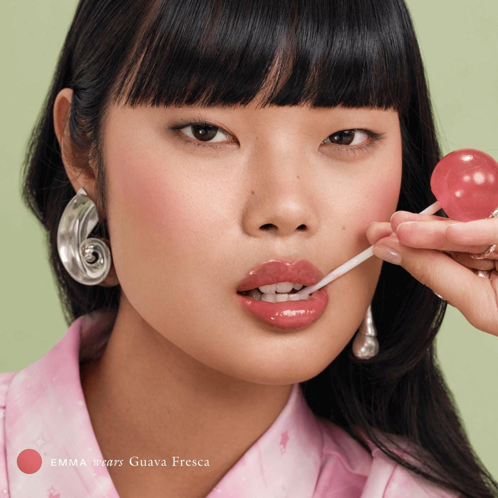 EADEM texture close-up highlighting smooth, moisturizing gloss finish