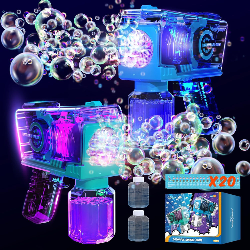 EagleStone bubble gun in party setting adding illuminated bubbles to celebrations