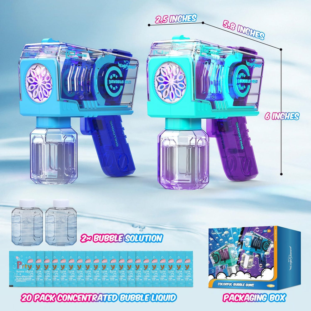 EagleStone bubble gun held in hand to show true scale and comfortable grip