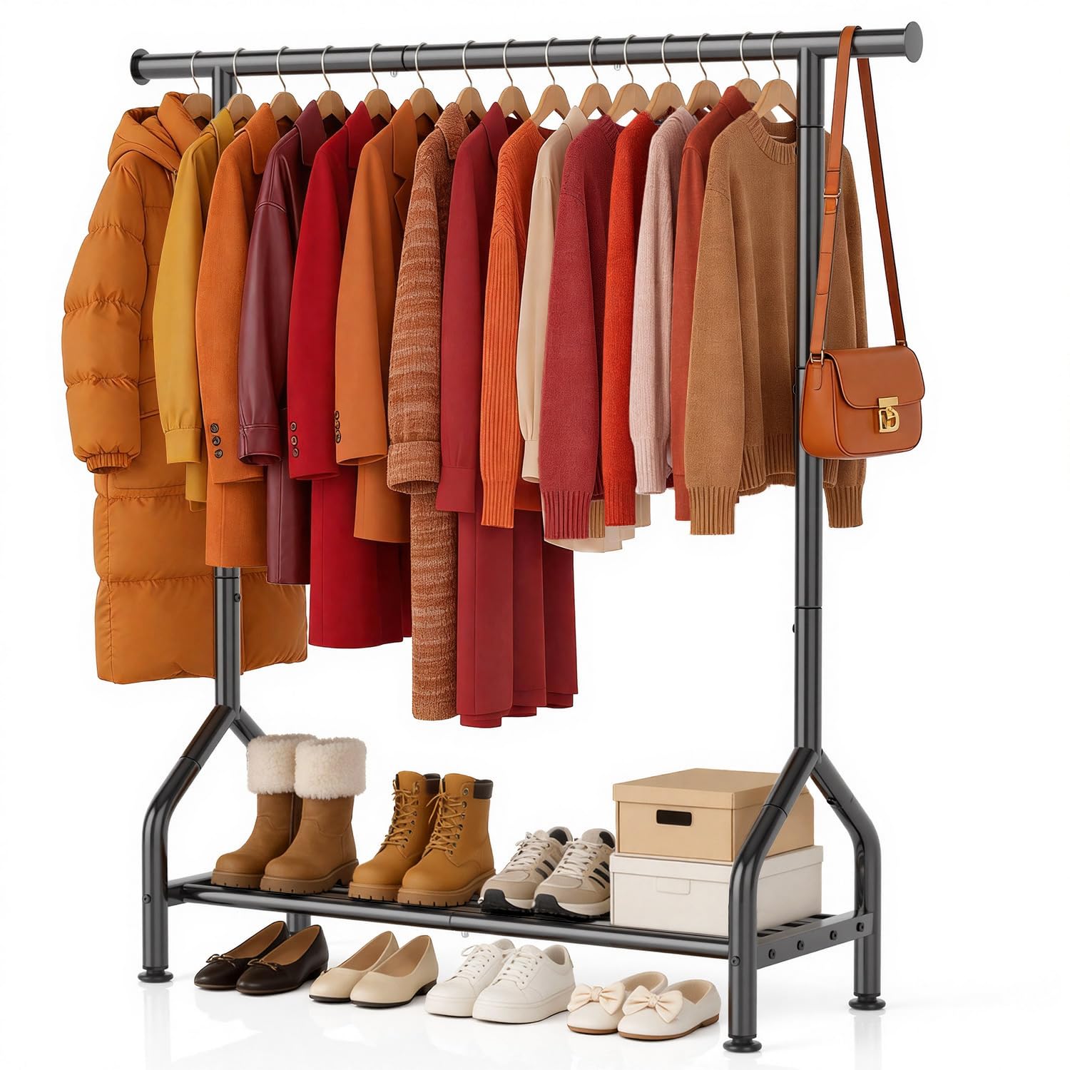 EAGMAK front view of assembled rack showing stable storage