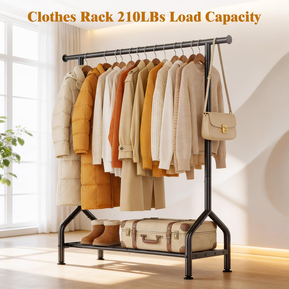 EAGMAK garment rack in bedroom to create extra wardrobe space