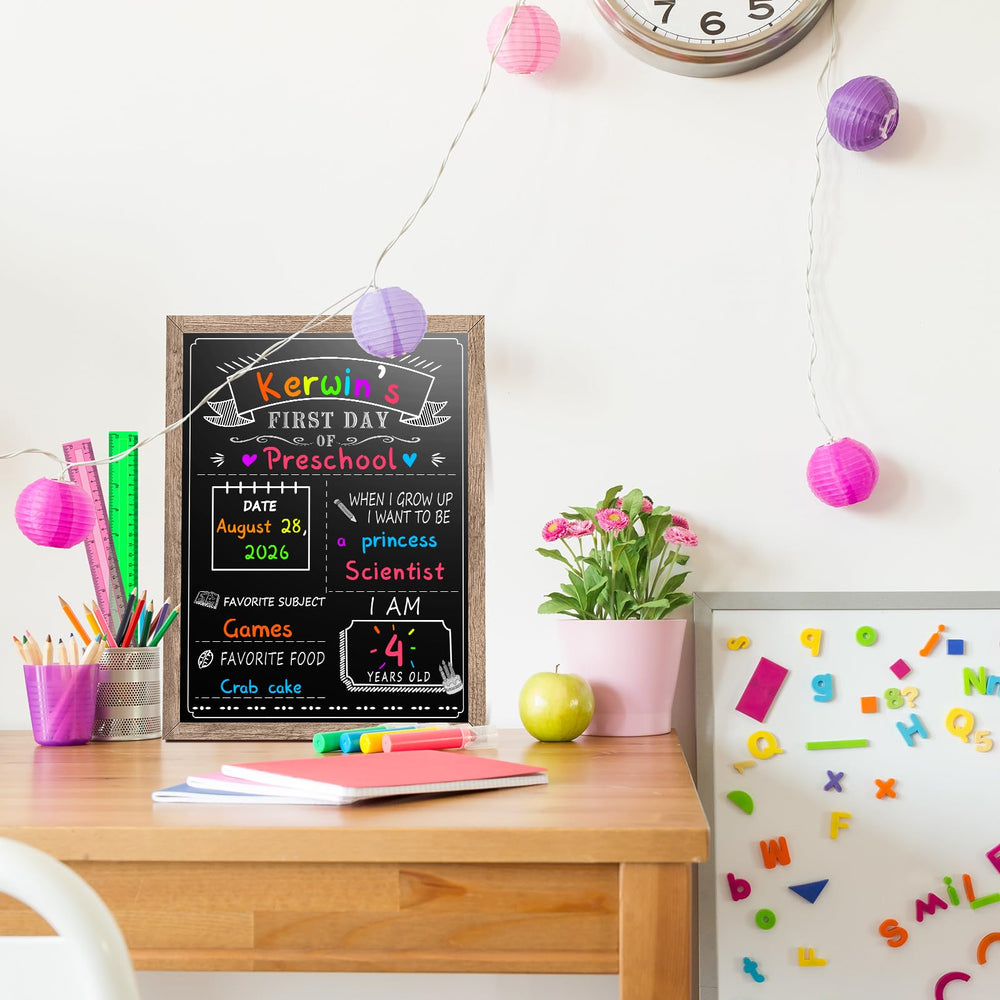 EAONE family photo scene using board to create a memorable school photo