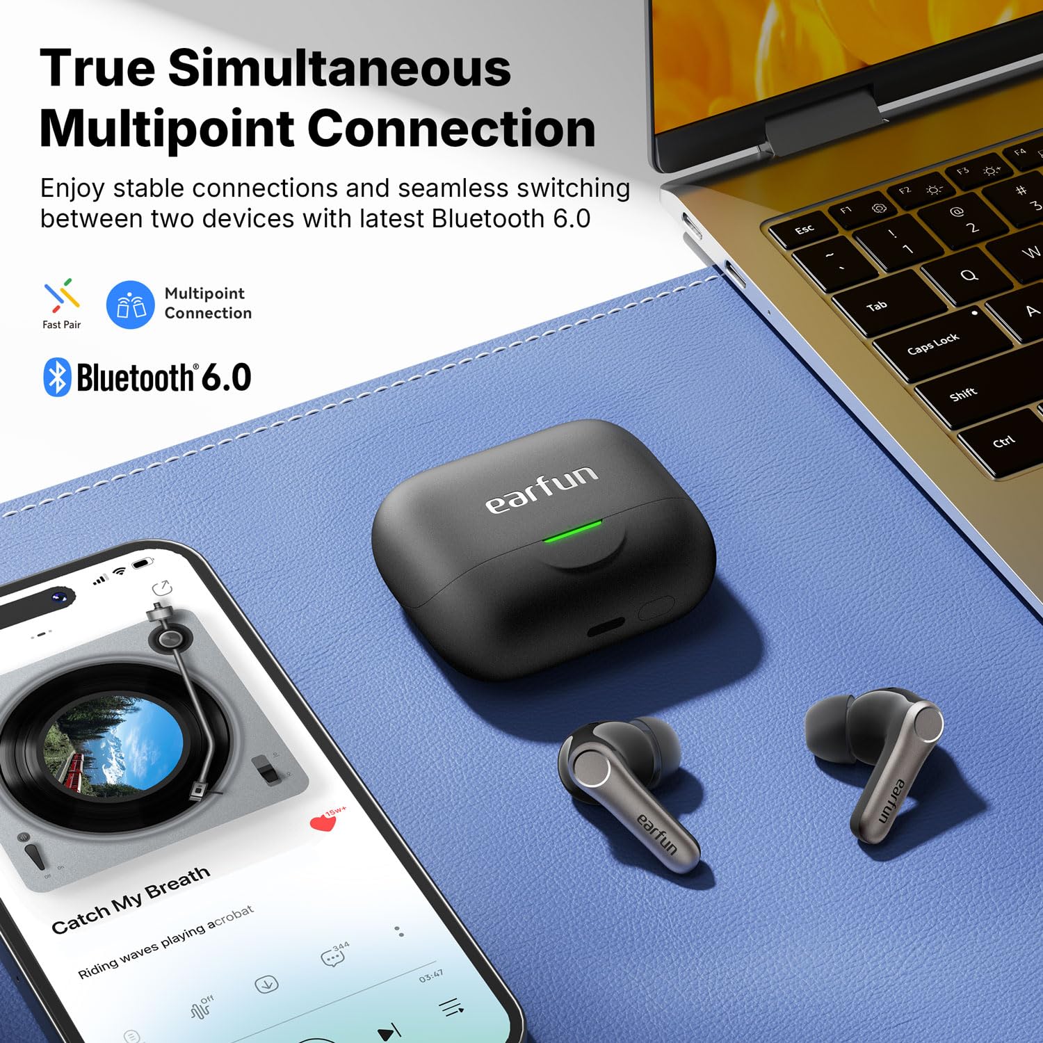 EarFun Air Pro 4+ EarFun Audio App showing real-time translation feature in use
