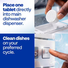 Clean plates and glassware from Earth Breeze tablets showing streak-free shine