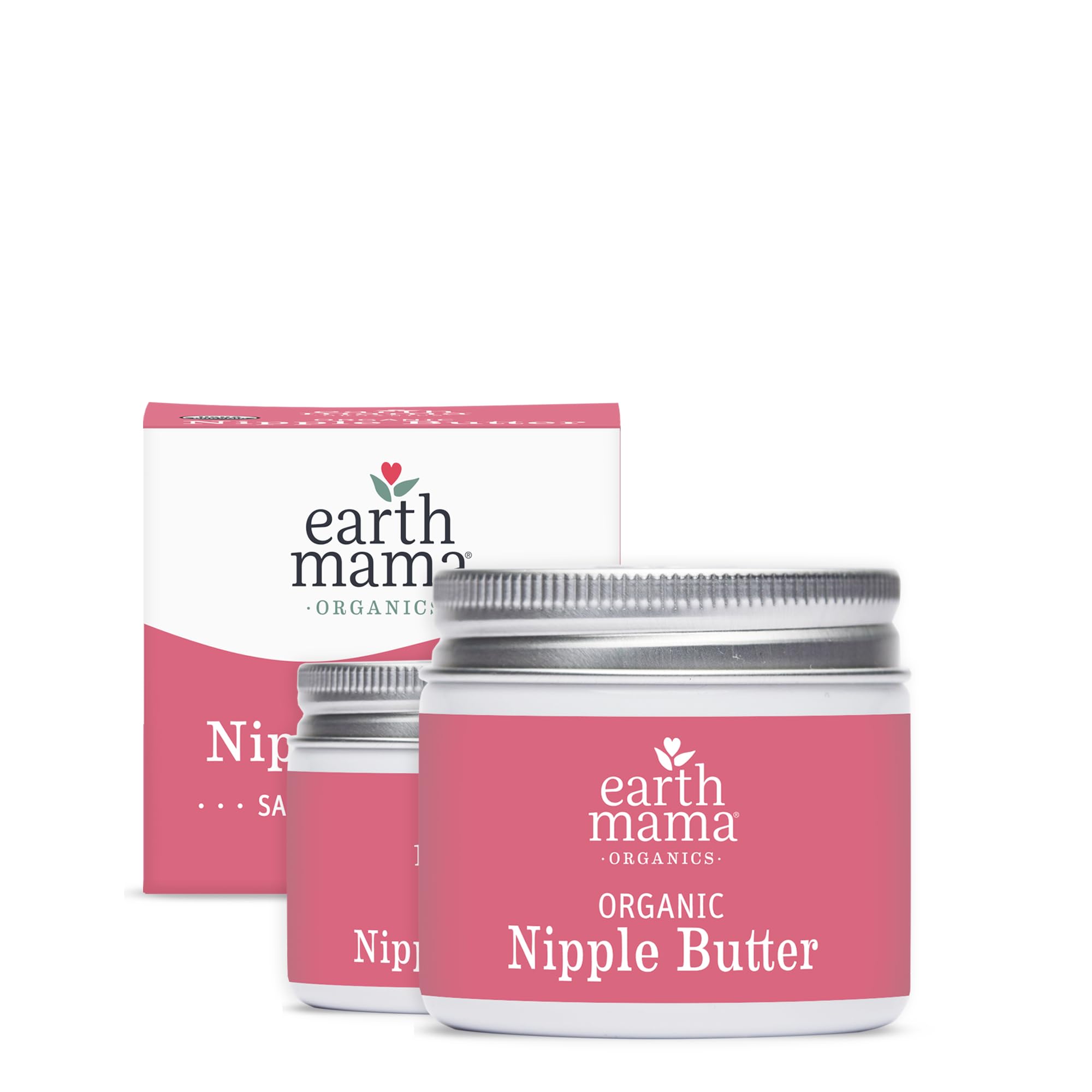 Earth Mama front-facing two-pack tin showing product and compact size benefit