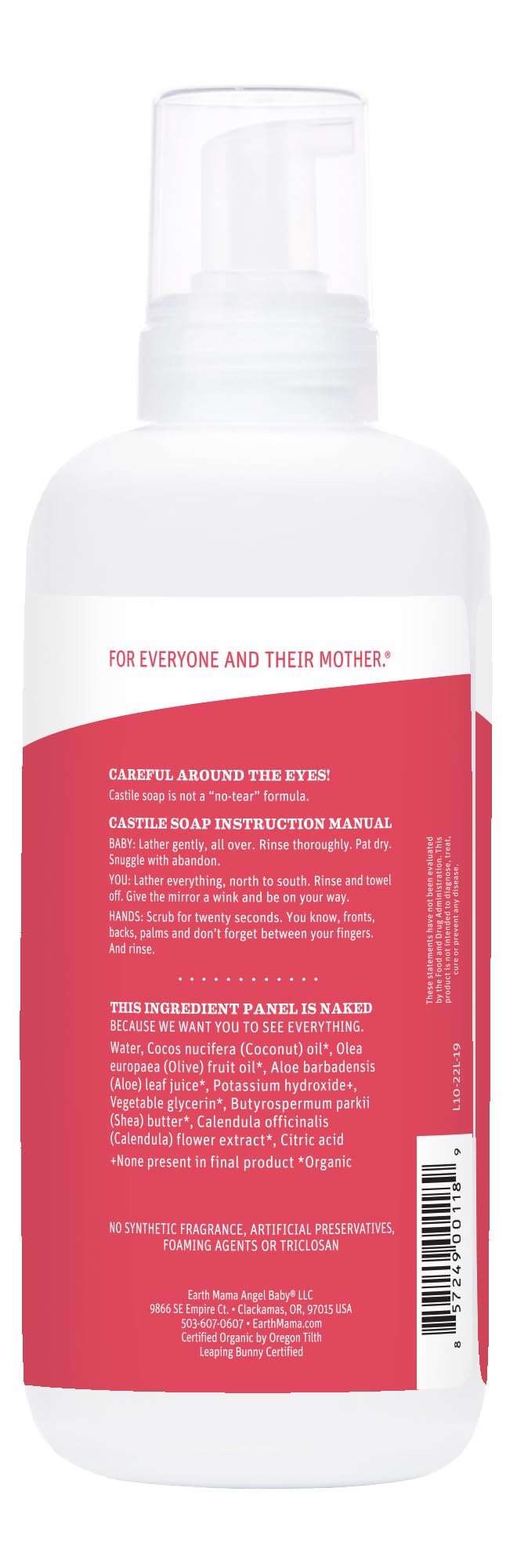Earth Mama bottle in clinical-like nursery suggesting trusted sensitive-skin benefit