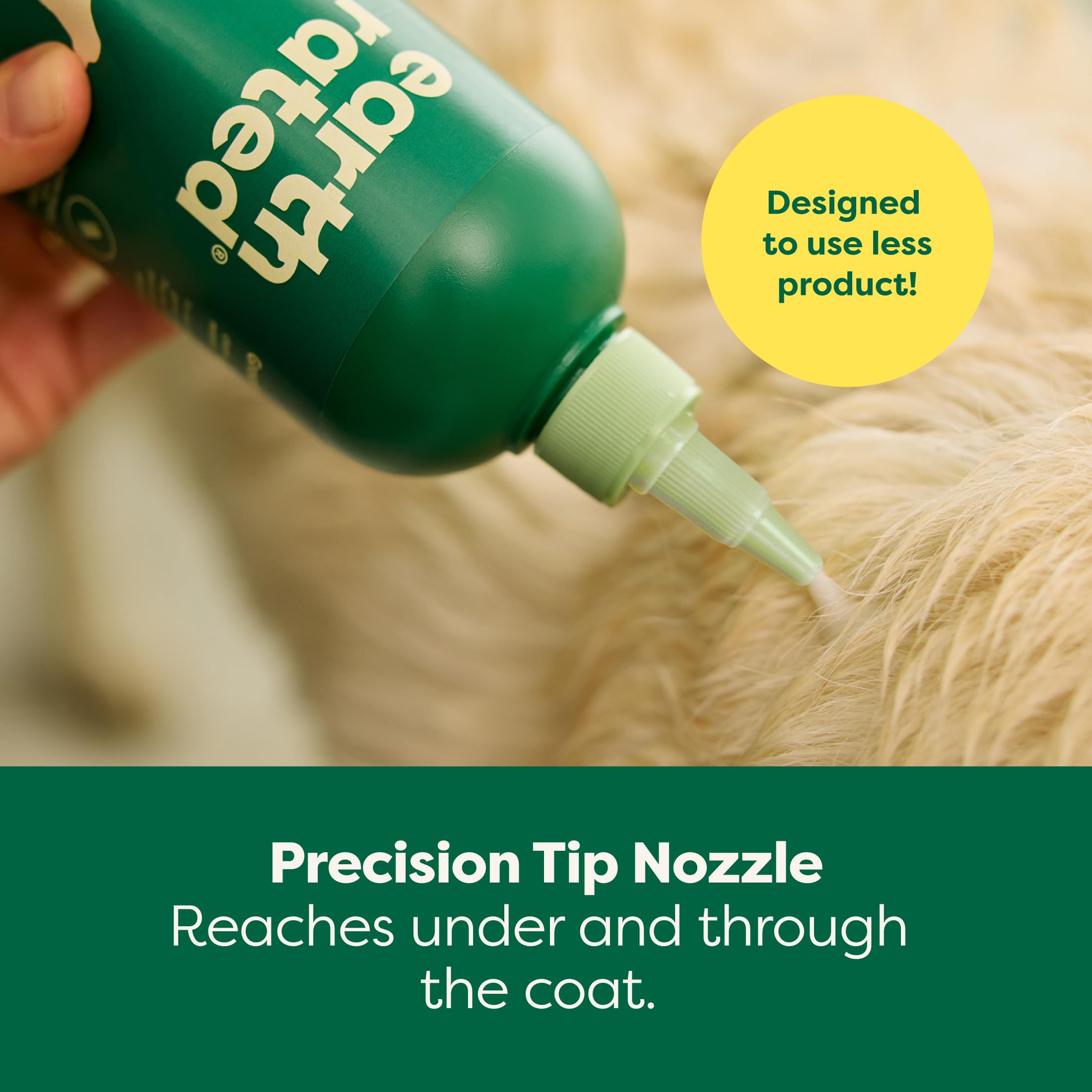 Earth Rated bottle beside grooming kit for streamlined dog-bath routine
