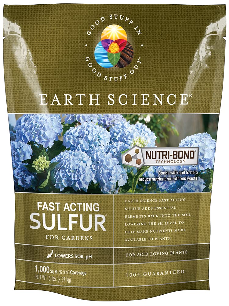 Earth Science front packaging showing 5 lb bag and product name benefiting gardeners