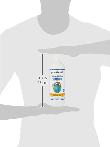 earthbath shampoo poured from bottle onto hand demonstrating ease of use