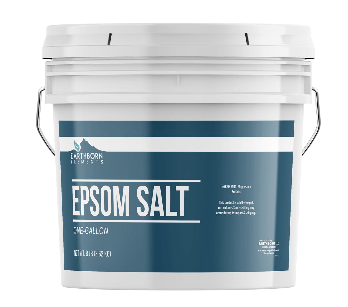 Earthborn Elements front packaging showing resealable 8 lb tub and clear label benefit