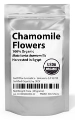EarthWise Aromatics brewed chamomile tea in a cup demonstrating rich color and flavorful infusion benefit