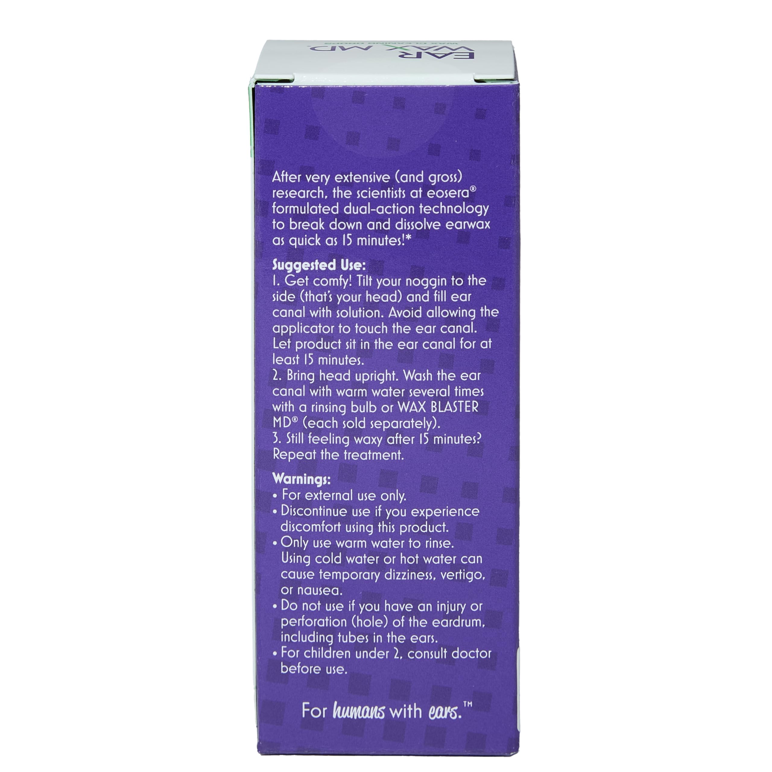 Earwax MD bottle on bathroom counter in a tidy routine setting illustrating convenient everyday care benefit