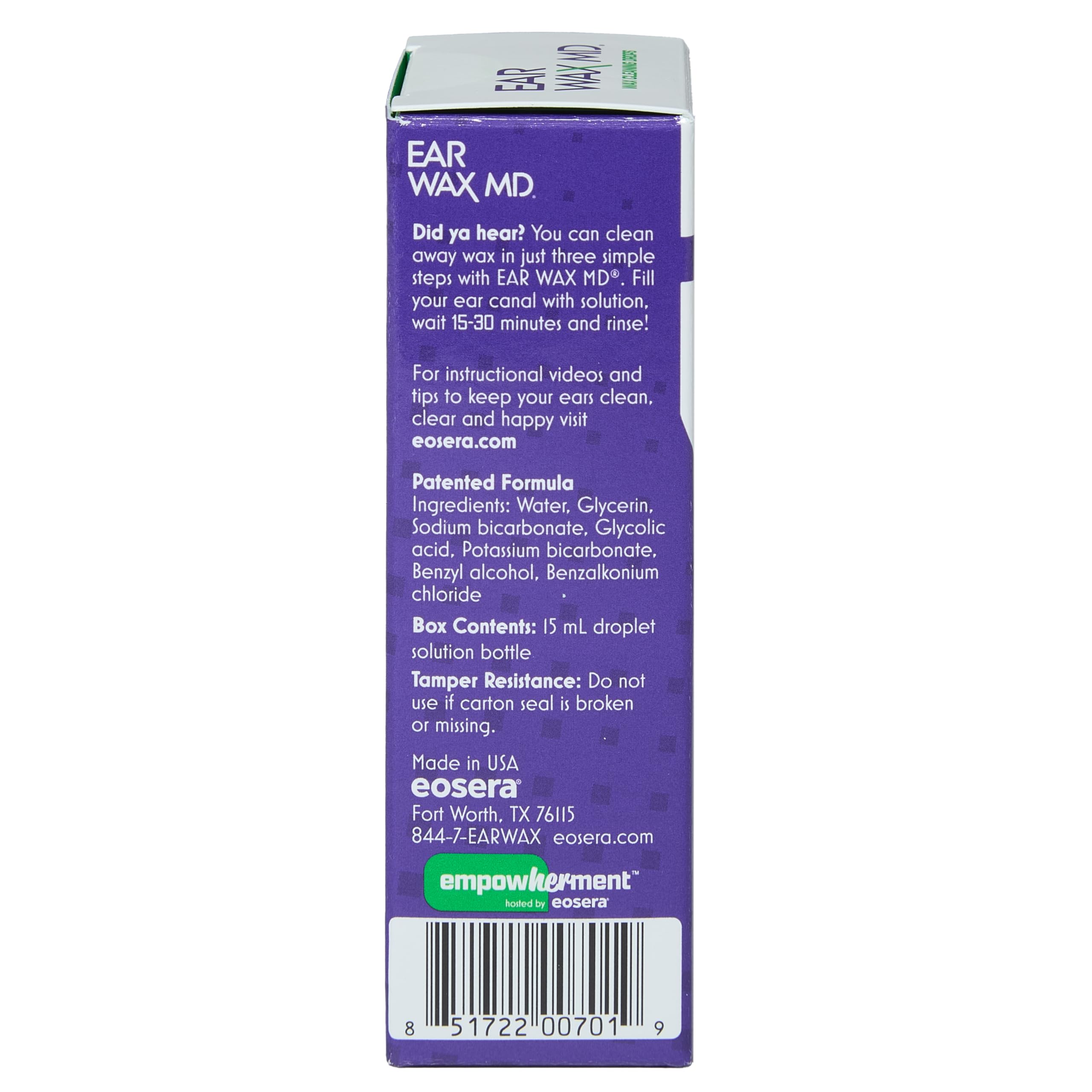 Earwax MD caregiver applying drops to child illustrating safe use for ages two and up benefit