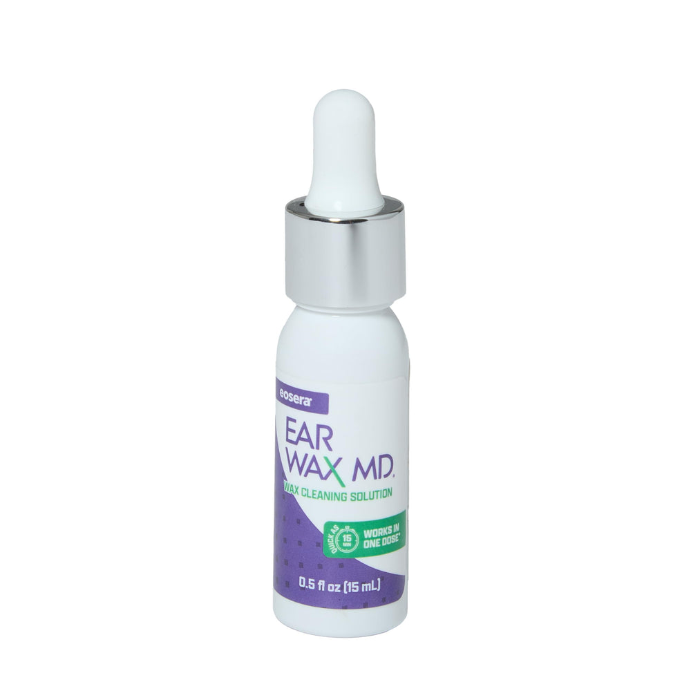 Earwax MD dropper close-up demonstrating controlled applicator for precise dosing benefit