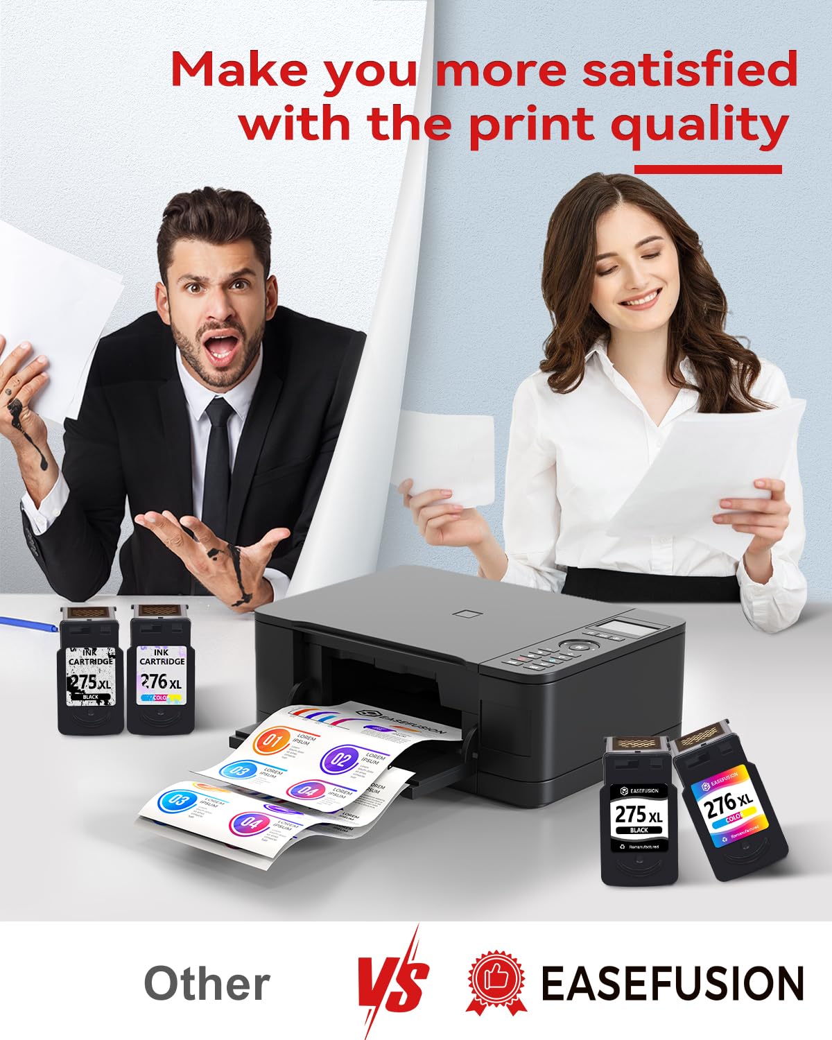 EaseFusion cartridges with user guide ready for easy installation