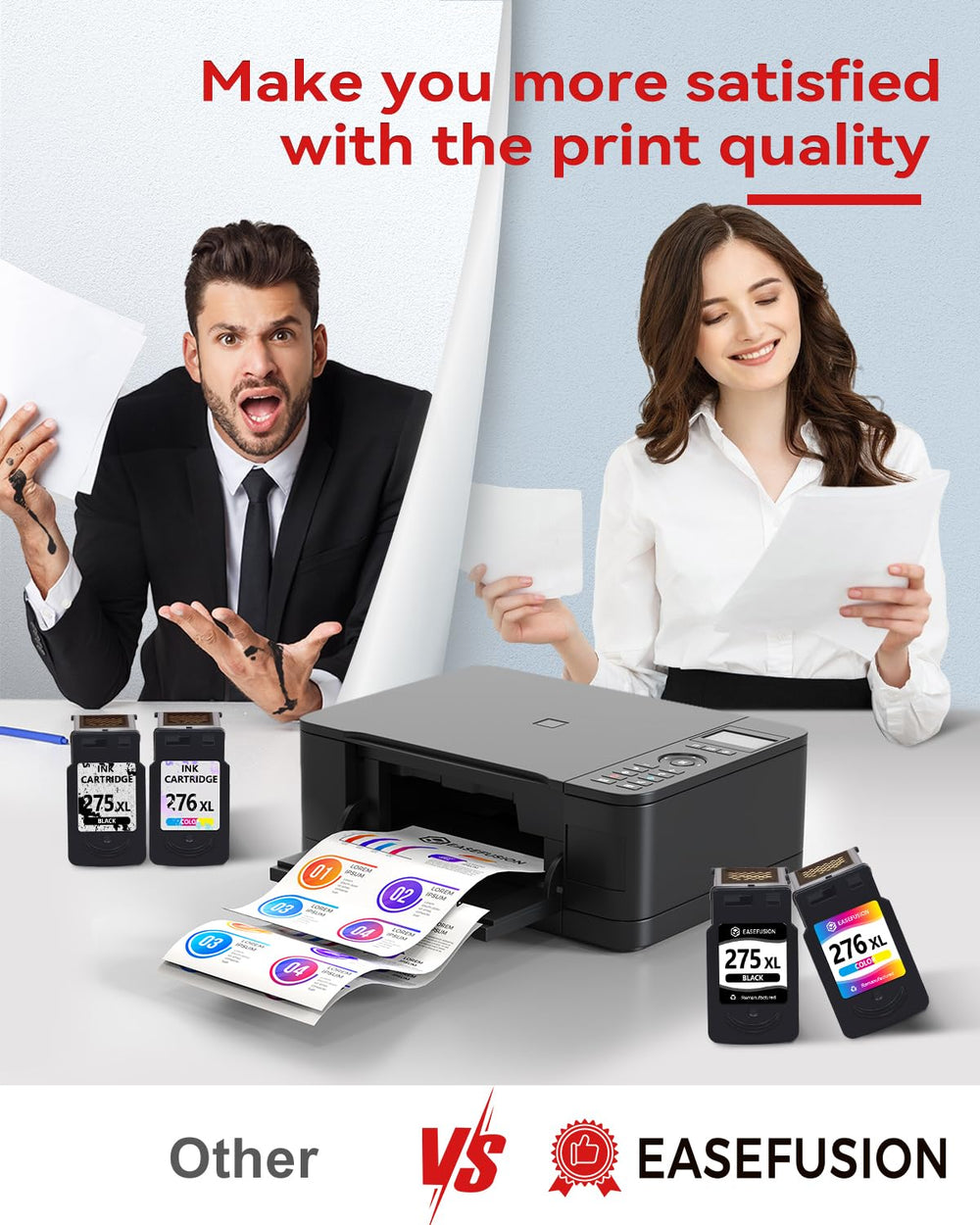 EaseFusion cartridges with user guide ready for easy installation
