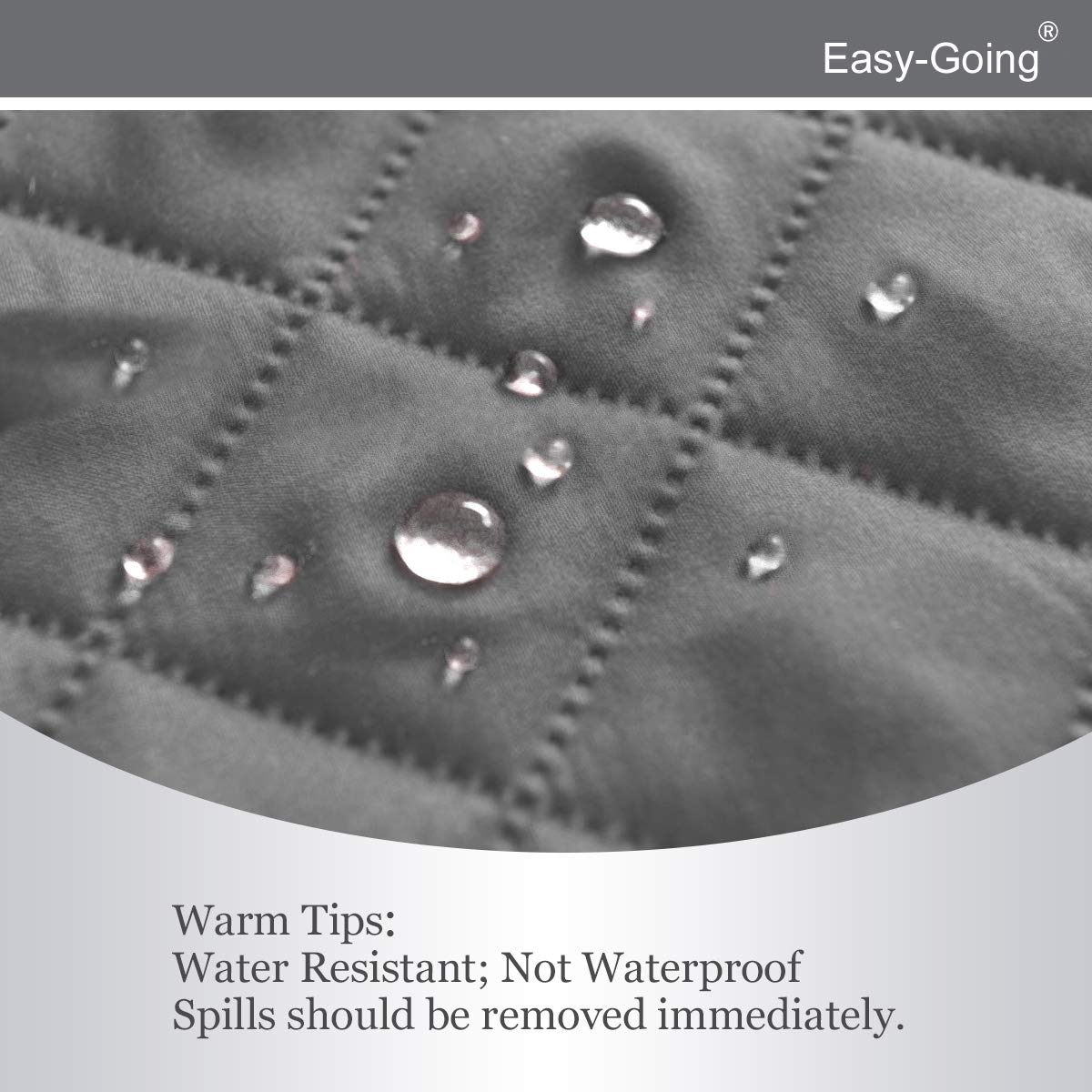 Easy-Going foam pipes tucked in sofa crease for improved anti-slip stability