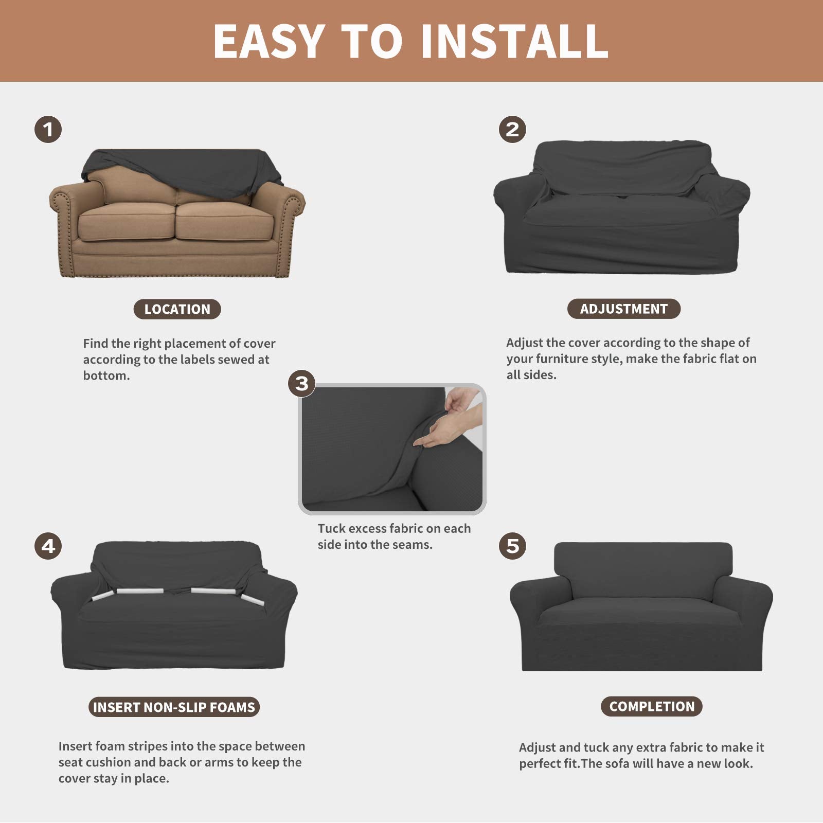 Easy-Going on a sofa in living room demonstrating pet- and kid-friendly protection