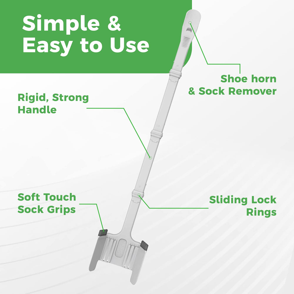 Easy To Use Products shoe horn detail showing smooth edge easing shoe entry