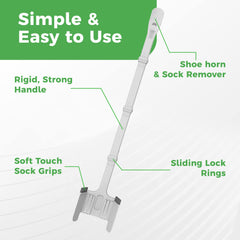 Easy To Use Products shoe horn detail showing smooth edge easing shoe entry