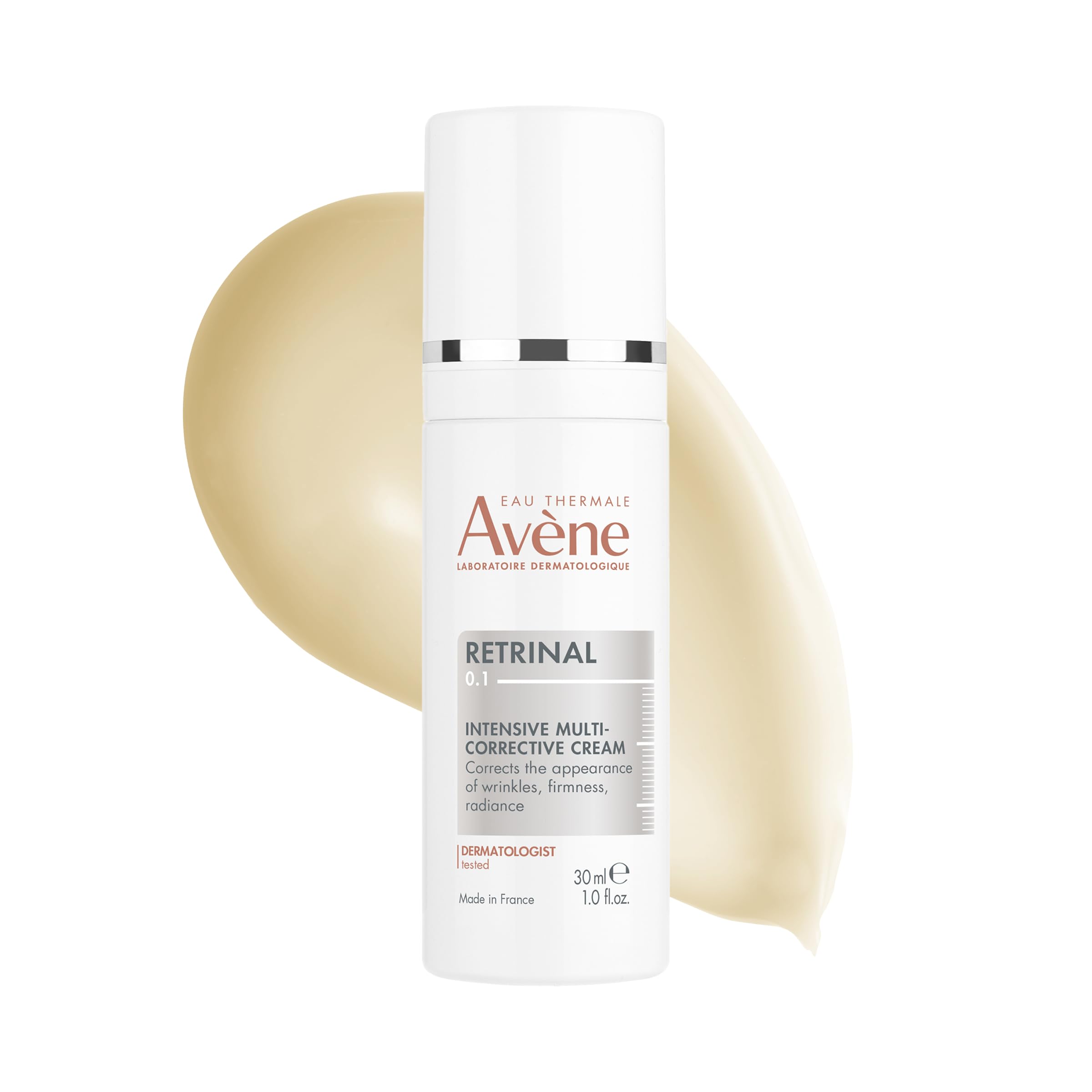 Eau Thermale Avène front packaging showing compact 1 fl oz jar and brand benefit