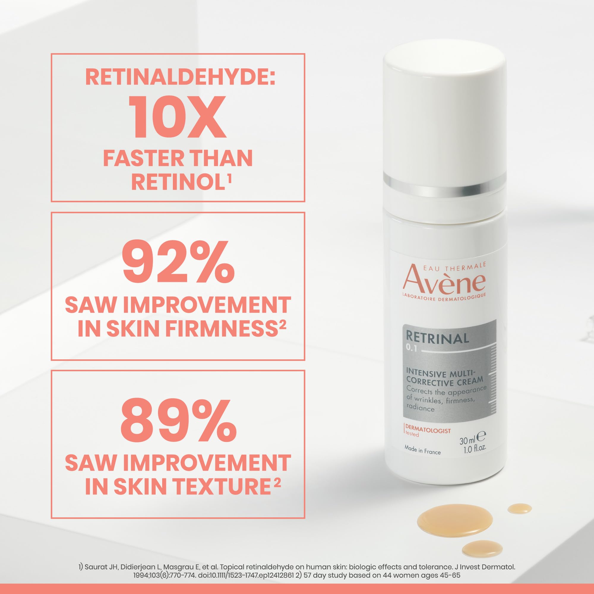 Eau Thermale Avène cream texture close-up showing lightweight, hydrating finish