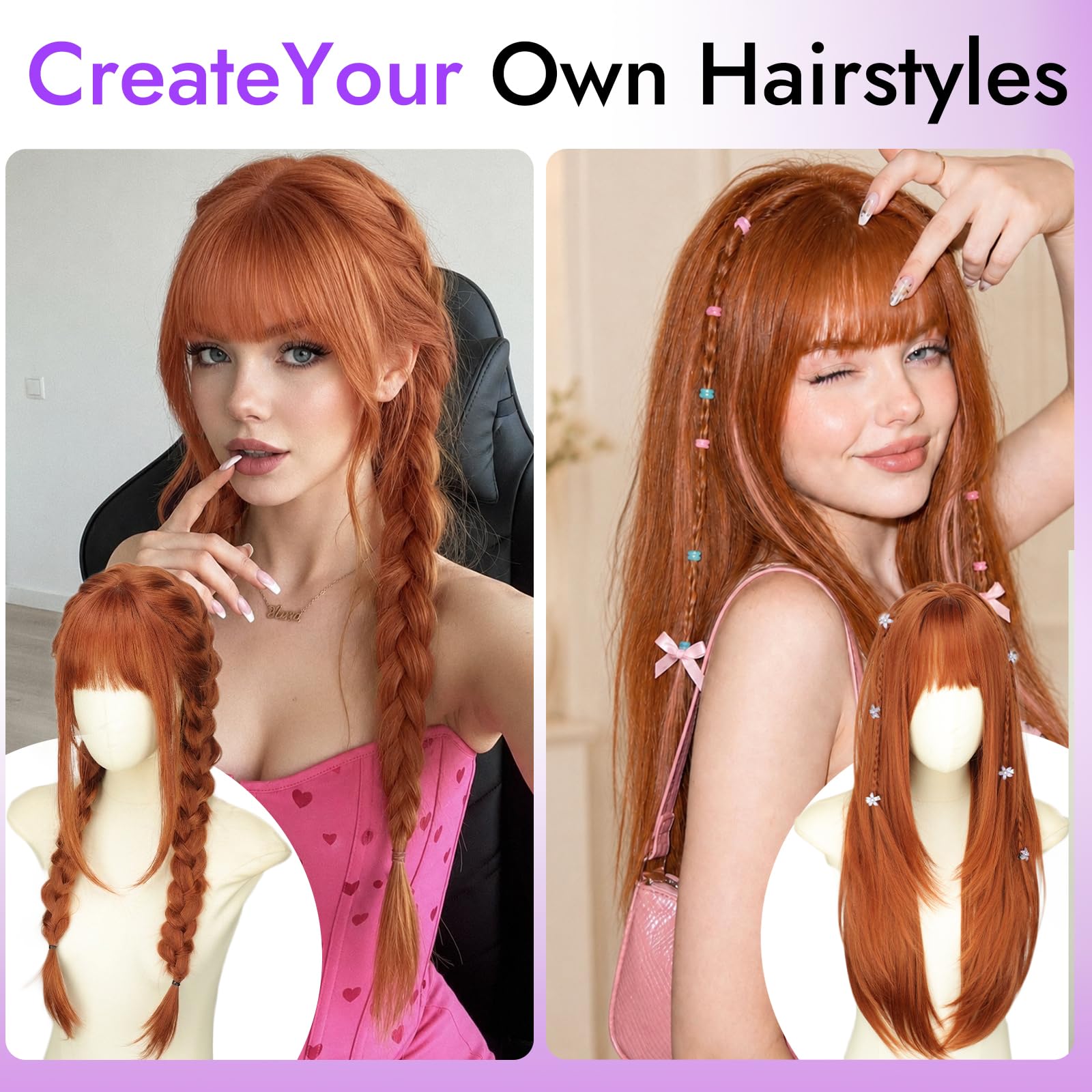 Eawwii ginger wig cap interior with adjustable band for secure fit