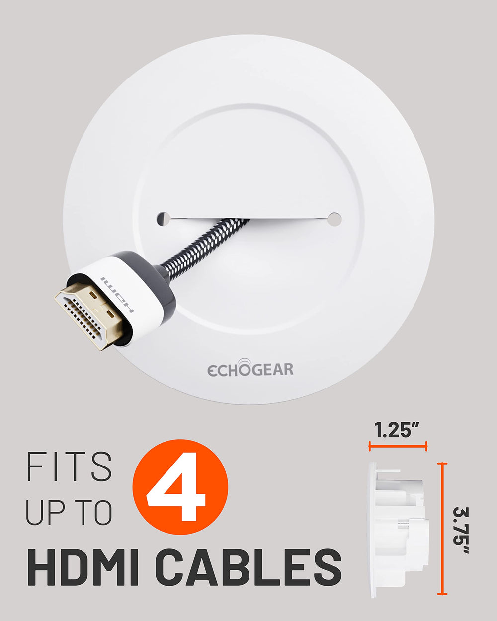 ECHOGEAR kit beside drill and tools to show required installation scale