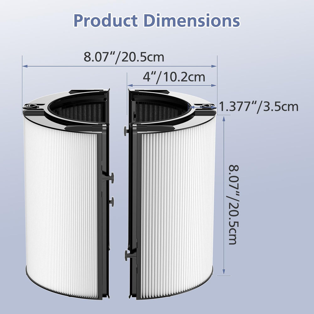 Ecleanfy filter in living room Dyson purifier improving indoor air