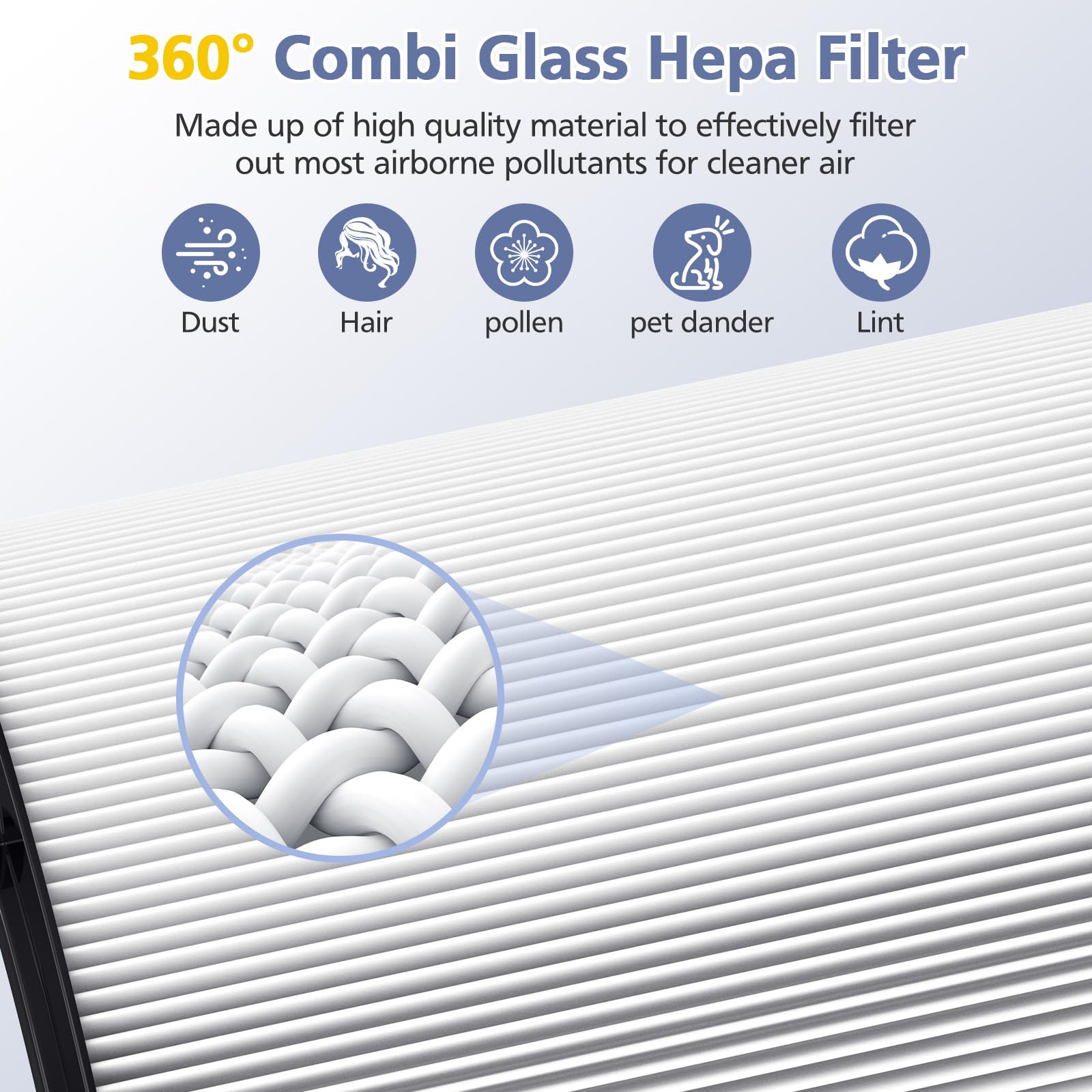 Ecleanfy filter beside a ruler showing compact size for easy replacement